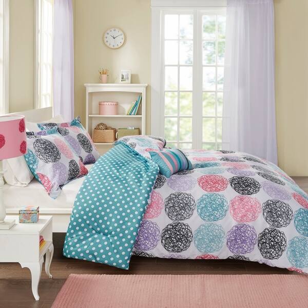 Shop Mi Zone Audrina Purple Reversible Comforter Set On Sale