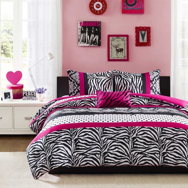 Mi Zone Gemma Pink Stripe 3-piece Comforter Set