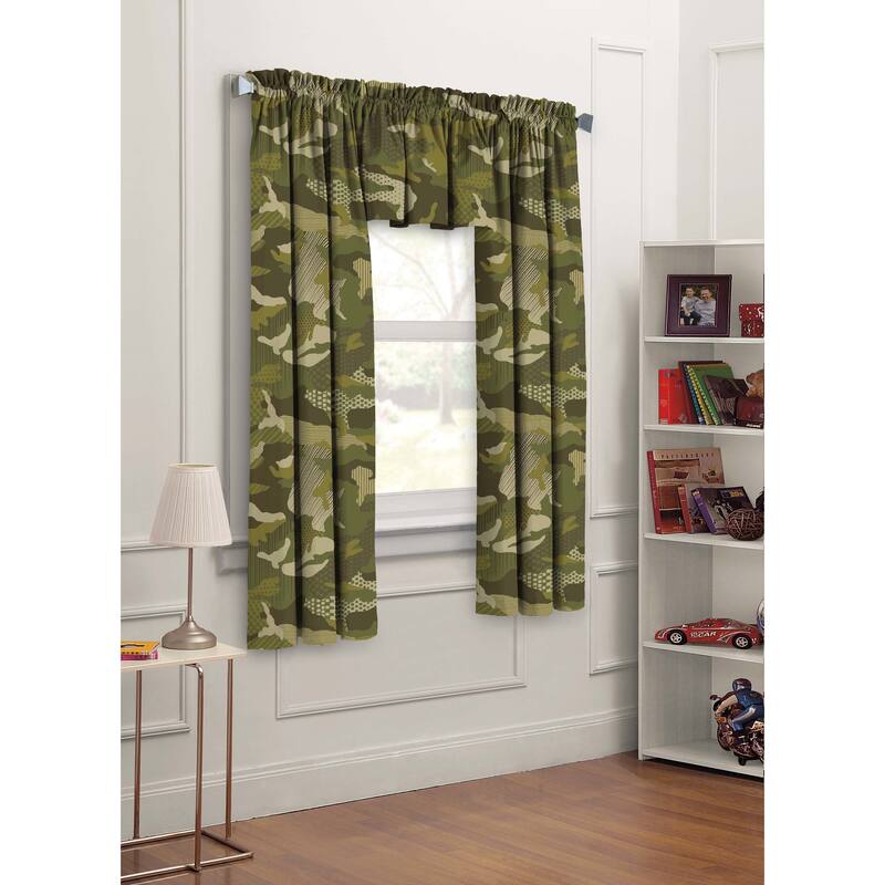 Dream Factory Geo Camo Curtain Panel Pair - 42 x 63