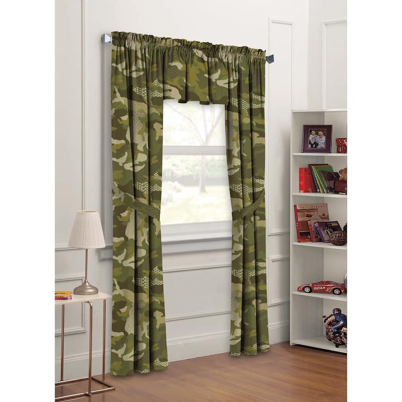 Dream Factory Geo Camo Curtain Panel Pair - 42 x 63