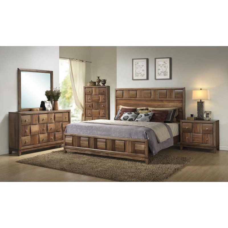 Archer Walnut 5 piece Bedroom Set