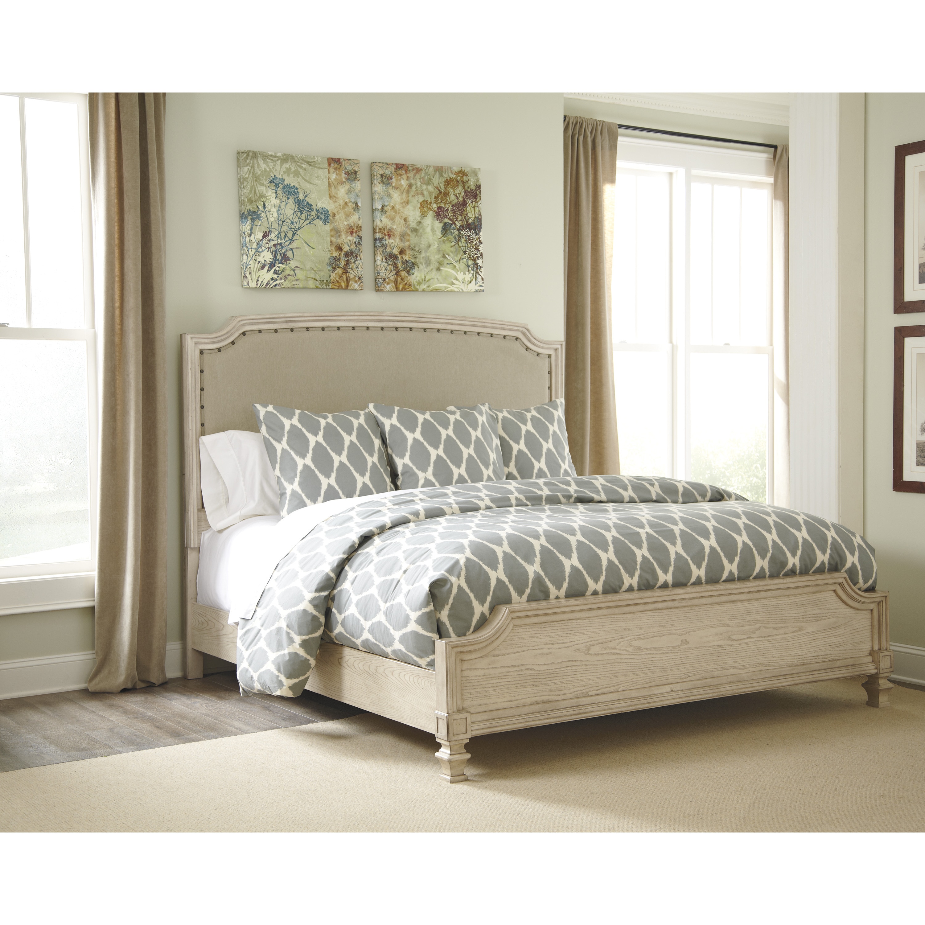 Signature Design By Ashley Signature Designs By Ashley Demarlos Parchment White California King Bed White Size California King