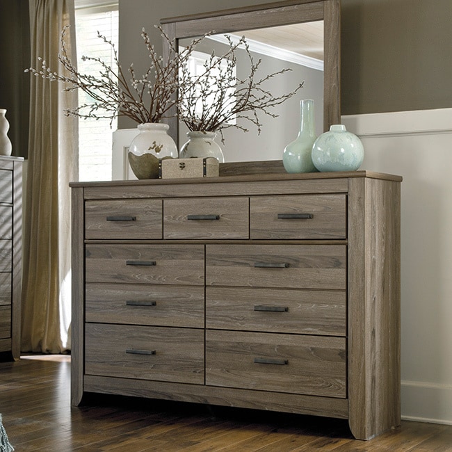 Signature Design By Ashley Signature Design By Ashley Zelen Grey Dresser Grey Size 9 drawer