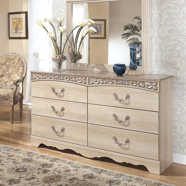 Signature Design By Ashley Signature Design By Ashley Catalina Champagne Dresser White Size 6 drawer