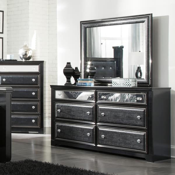 signature design by ashley black dresser Rowanbeck - Black
