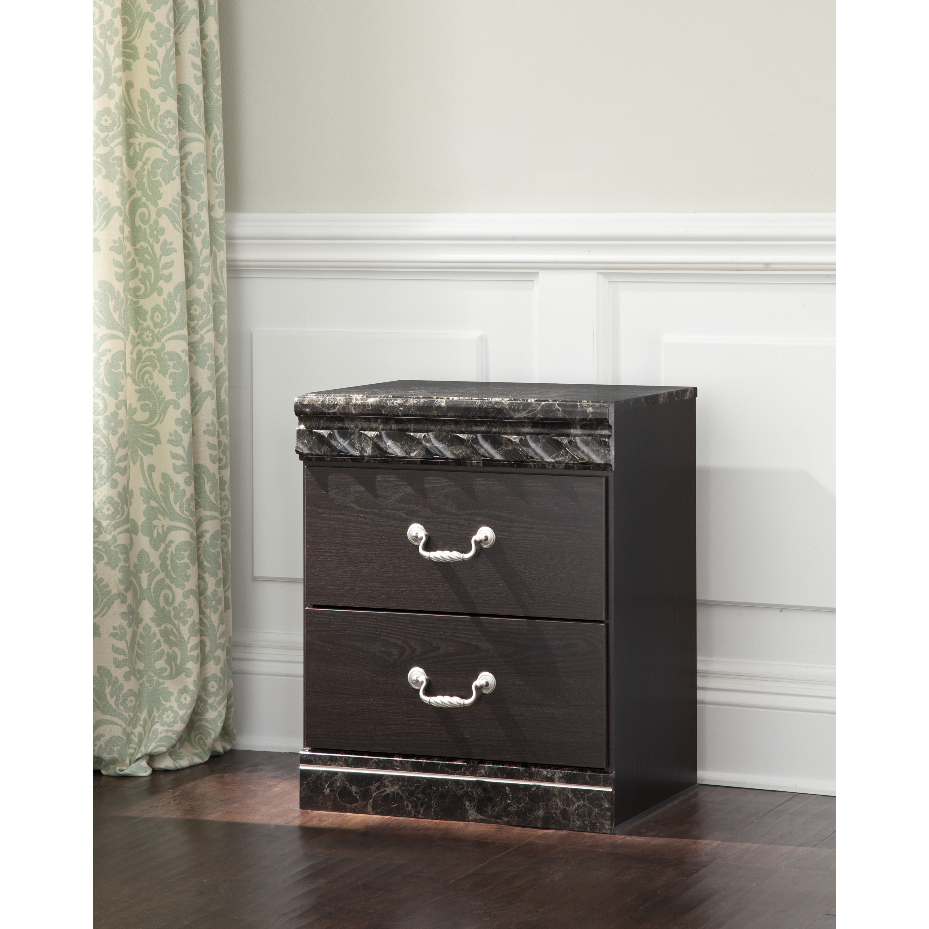 Signature Design By Ashley Signature Designs By Ashley Vachel Dark Brown 2 drawer Nightstand Brown Size 2 drawer