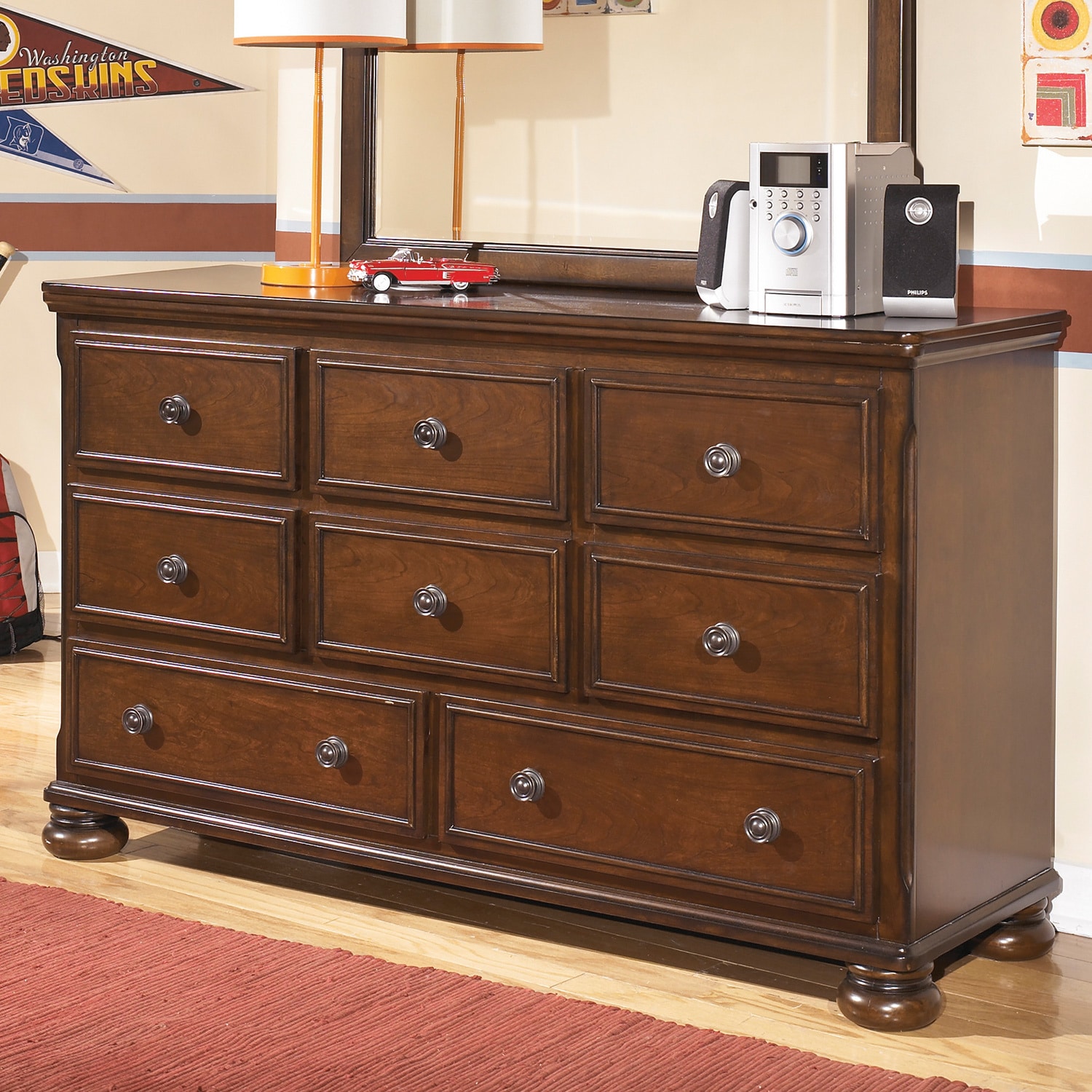 Signature Design By Ashley Signature Designs By Ashley Portsquire Dark Brown 8 drawer Dresser Brown Size 8 drawer