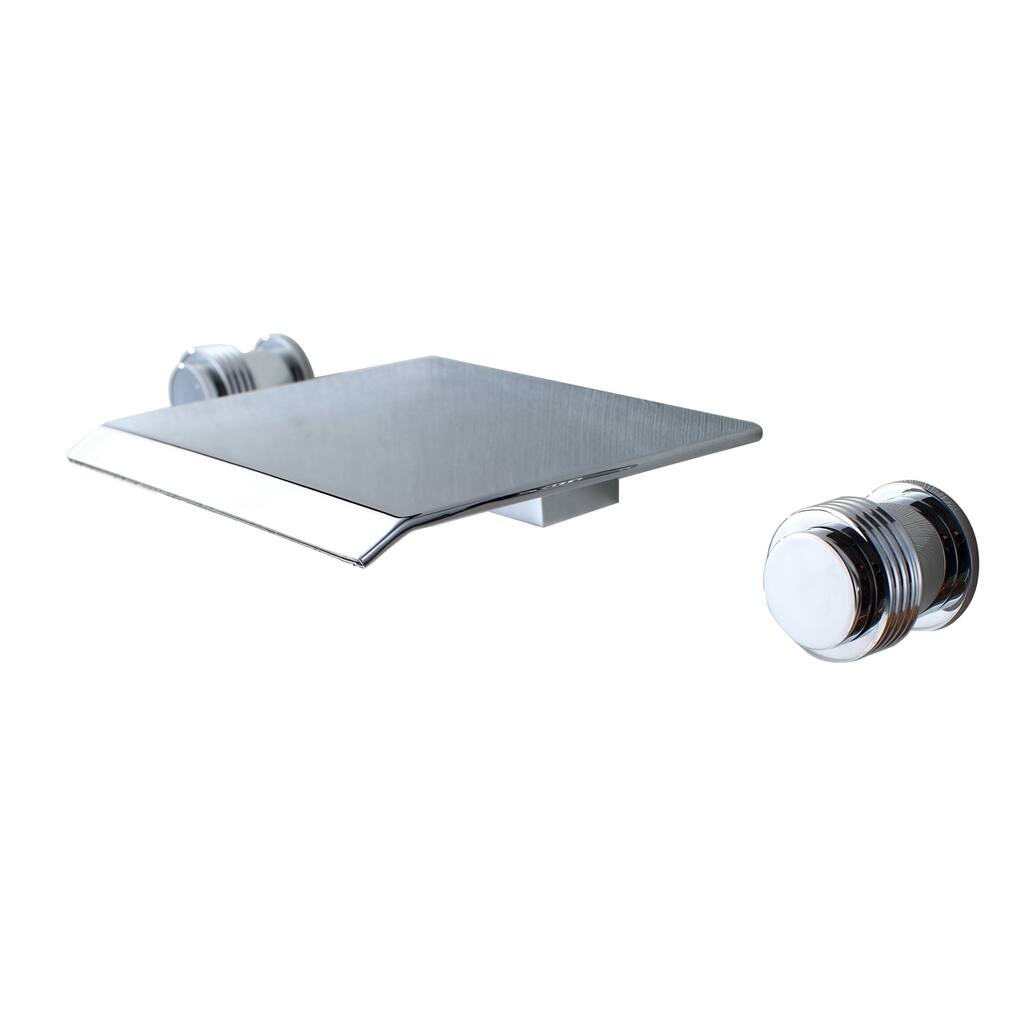 Sumerian Chrome Wall Mount Waterfall Bathroom Sink Faucet