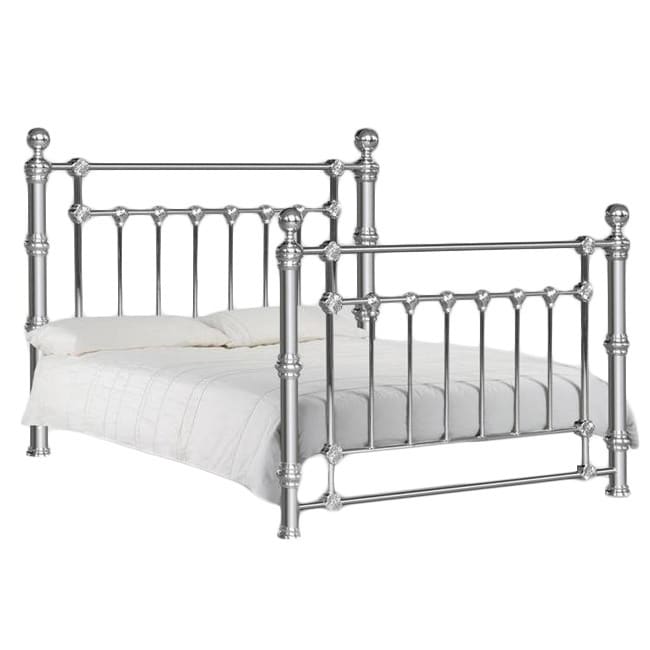 Hodedah Import Inc. Seven Leg Support Chrome Metal Bed Silver Size Full