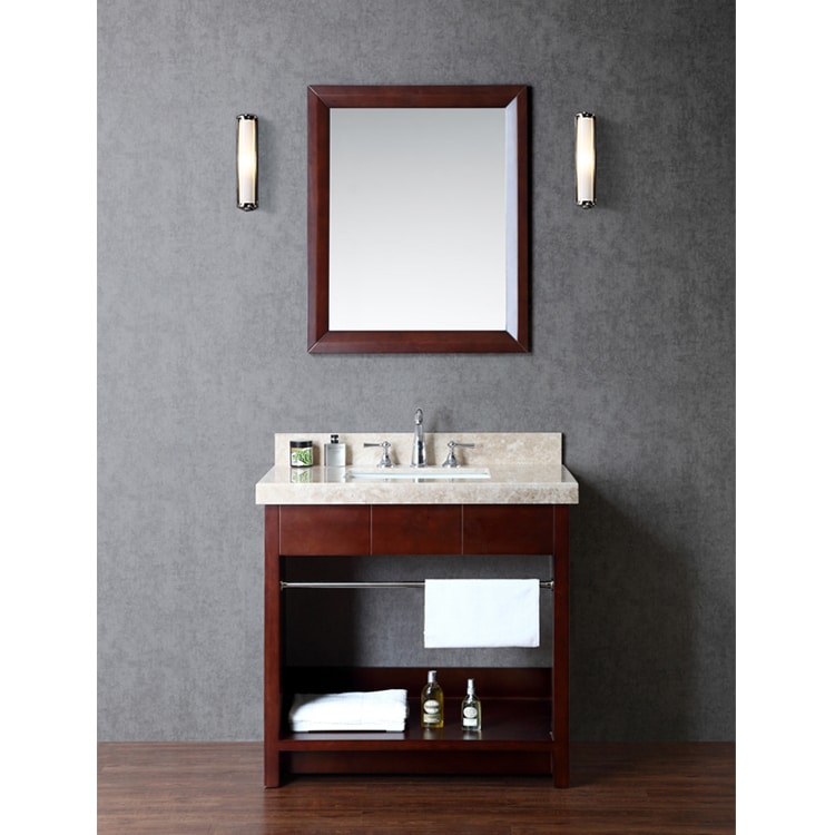 Ariel Seabrook 36 Single sink Bathroom Vanity Set Brown Size Single Vanities