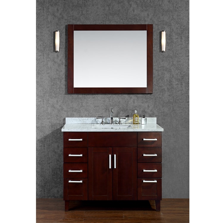 Ariel Frampton 42 Single sink Bathroom Vanity Set Brown Size Single Vanities