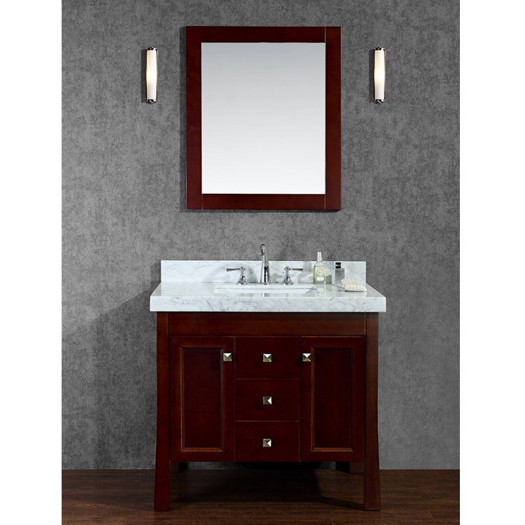 Ariel Greenbrier 36 Single sink Bathroom Vanity Set Brown Size Single Vanities