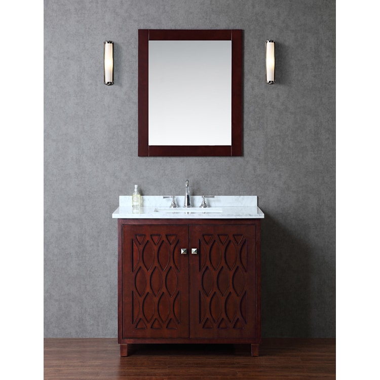 Ariel Turnberry 36 Single sink Bathroom Vanity Set Brown Size Single Vanities