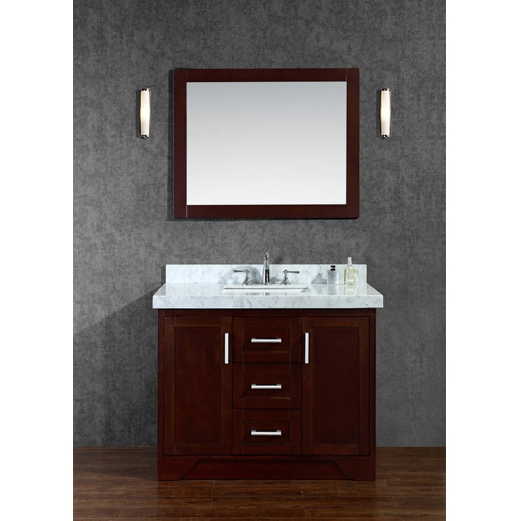 Ariel Ashbury 42 Single sink Bathroom Vanity Set Brown Size Single Vanities