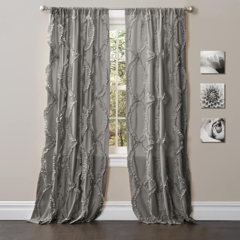 The Gray Barn Dairy Air Single Curtain Panel - 84 Inches - Grey