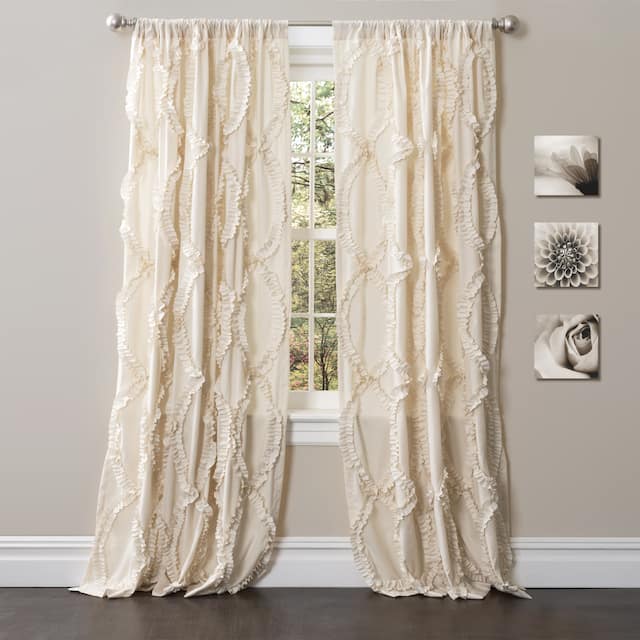 The Gray Barn Dairy Air Single Curtain Panel - 84 Inches - Ivory