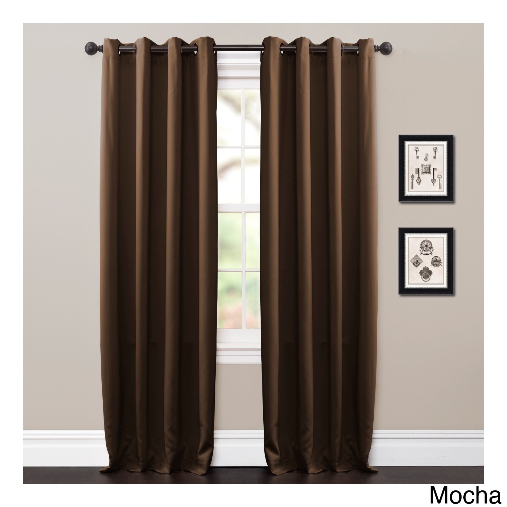 Lush Decor 84 inch Jamel Blackout Curtain Grommet Top Panel Pair