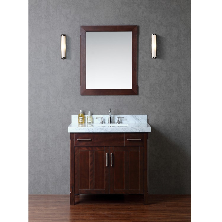 Ariel Redford 36 Single sink Bathroom Vanity Set Brown Size Single Vanities