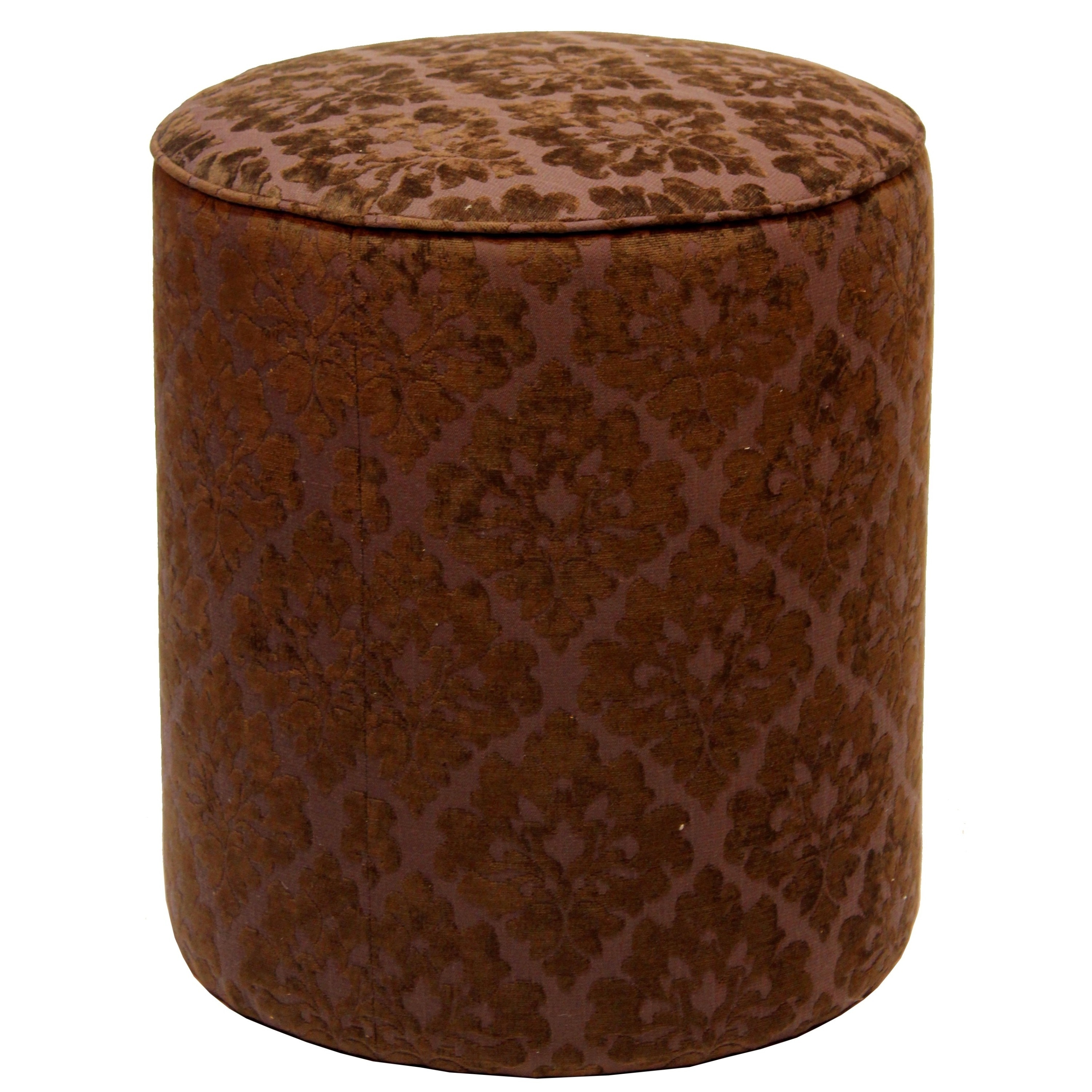 Santa Barbara Coffee Damask Ottoman