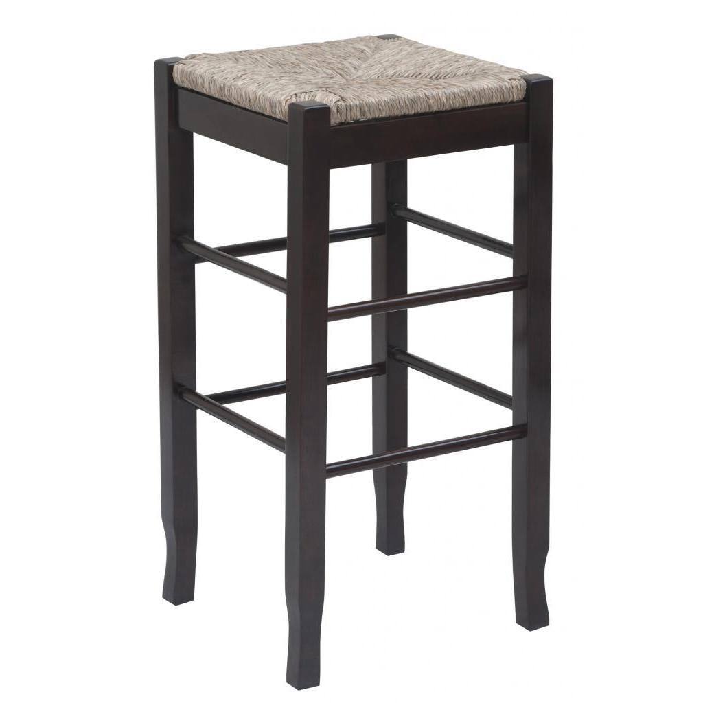 Napoleon-style Woven Espresso Barstool