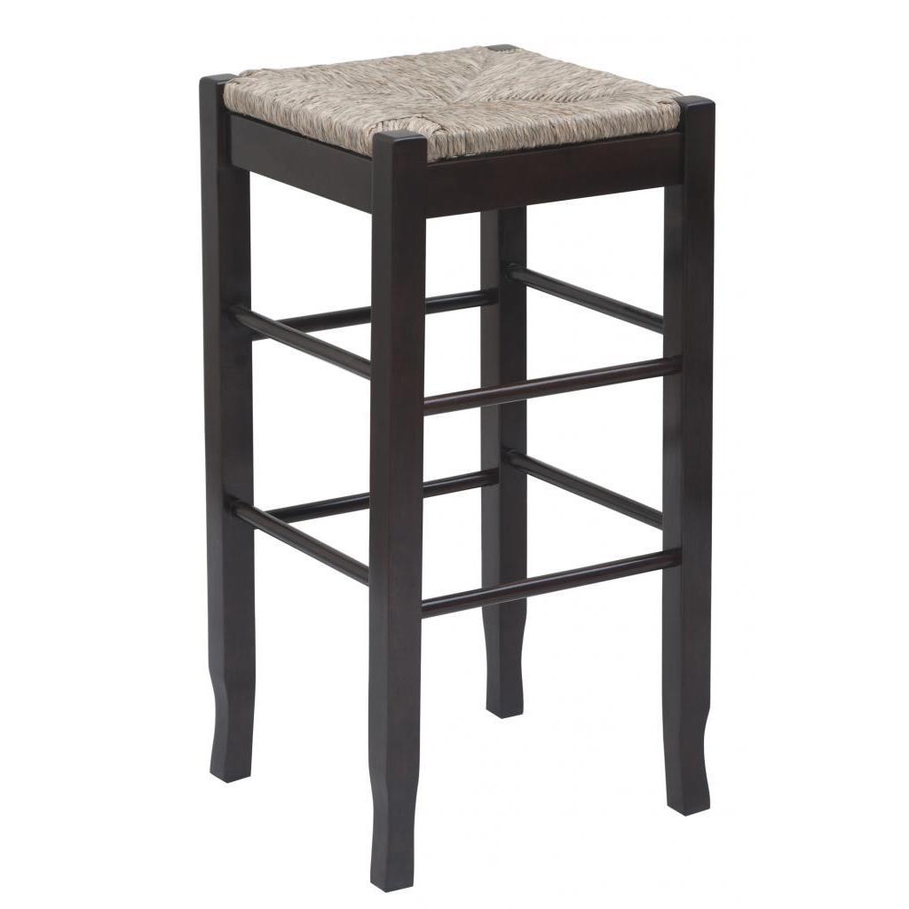 Rush Woven Seat Espresso Barstool