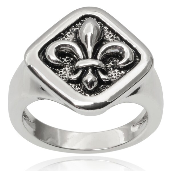 Shop Journee Collection Brass Fleur-de-lis Ring - Free Shipping On ...