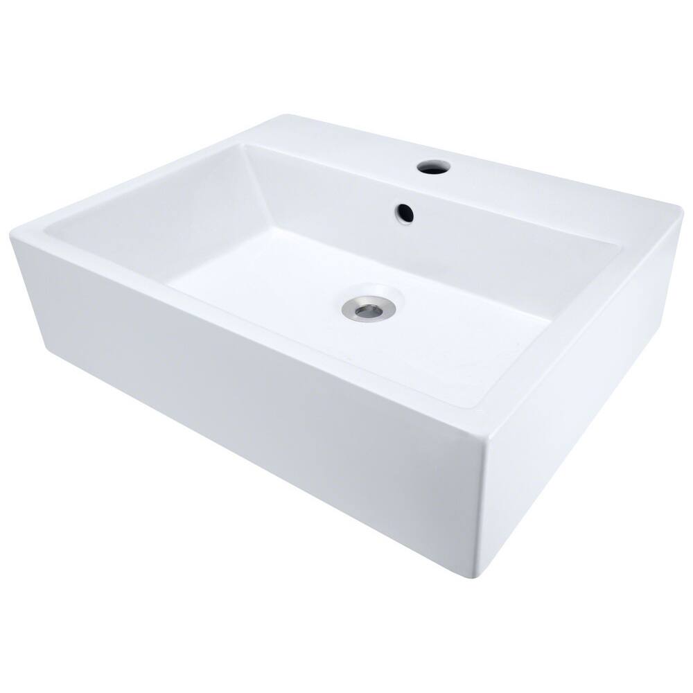 Polaris Sinks White Porcelain Vessel Sink