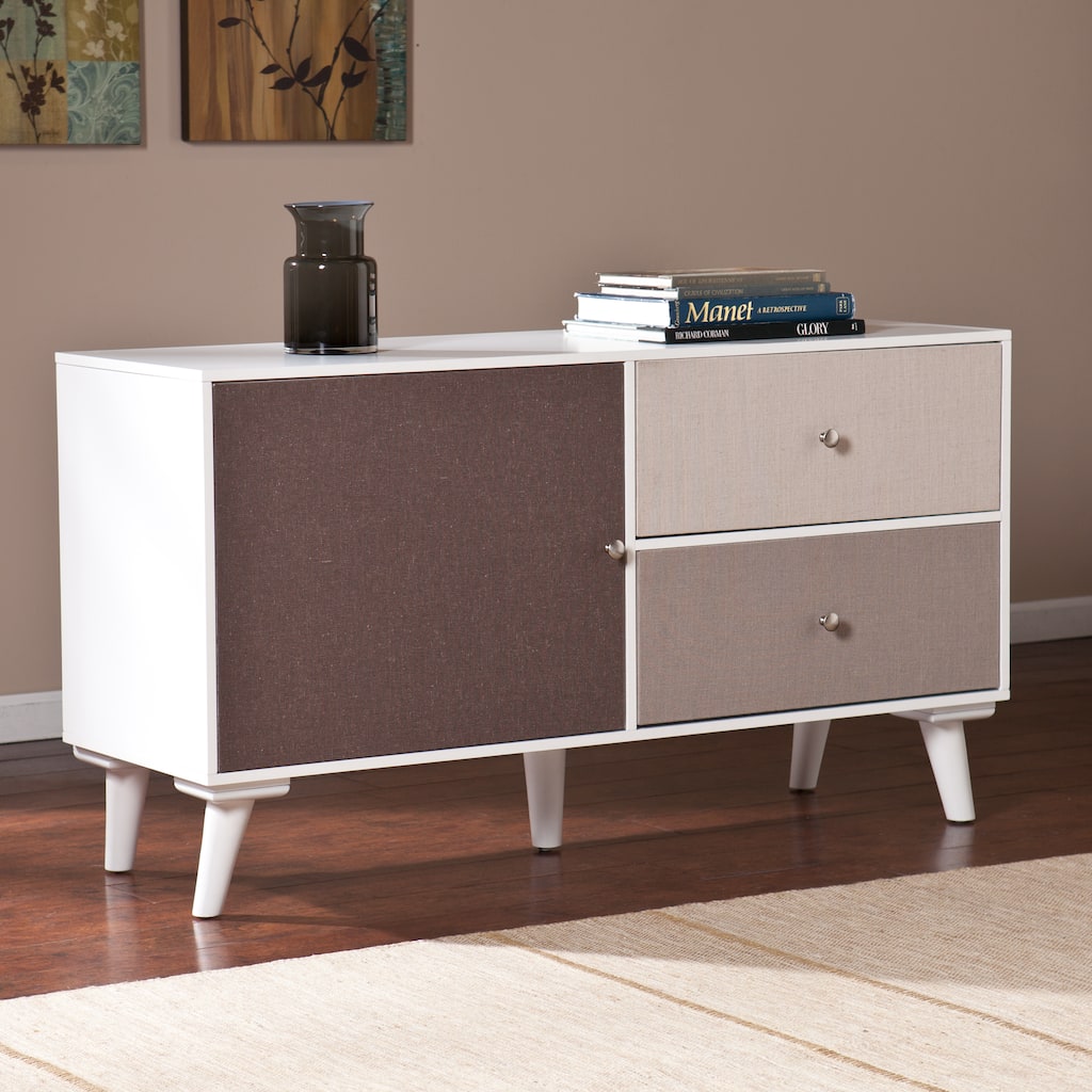 SEI Furniture Linen Colorblock Anywhere Storage Cabinet/Console