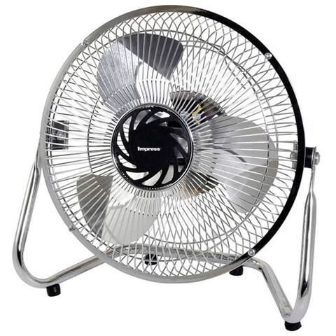 Impress IM-709V 9-inch Chrome High Velocity 3-speed Floor Fan
