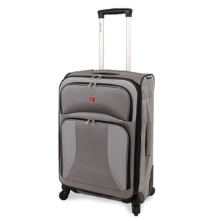 Shop SwissGear 7211 24-inch Grey Medium Expandable Spinner Upright ...