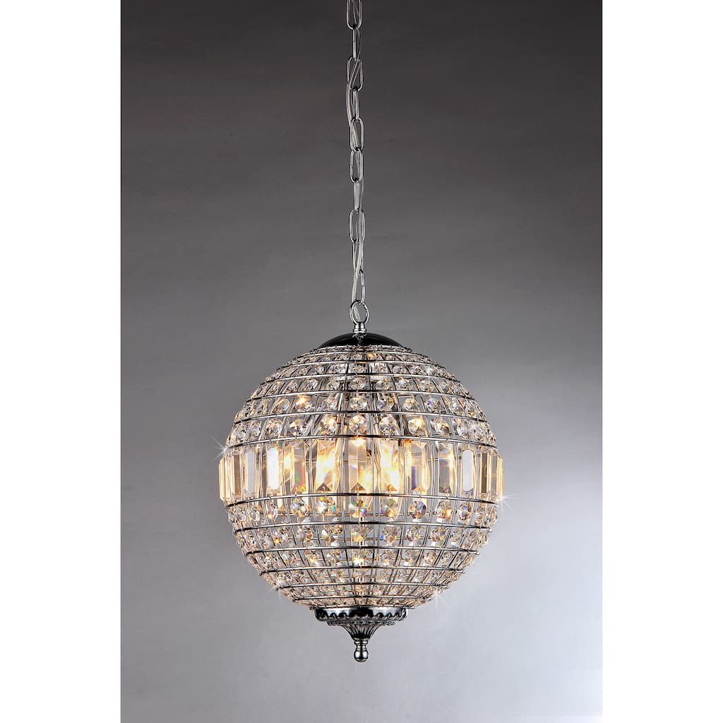Spherical Black Accented Crystal Chandelier