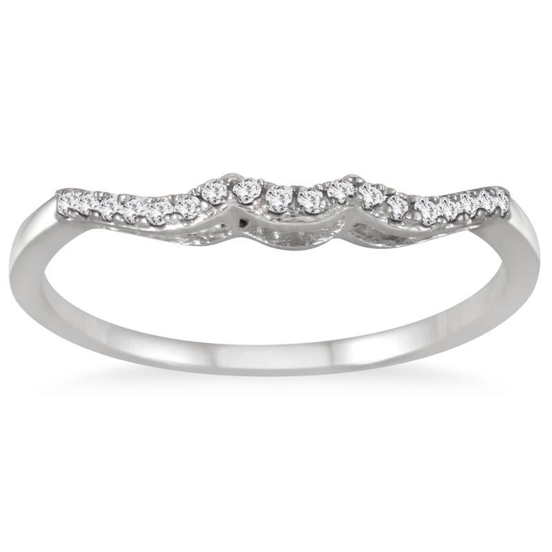 Marquee Jewels 10k White Gold 2/5ct White Diamond Antique-style Bridal Ring Set