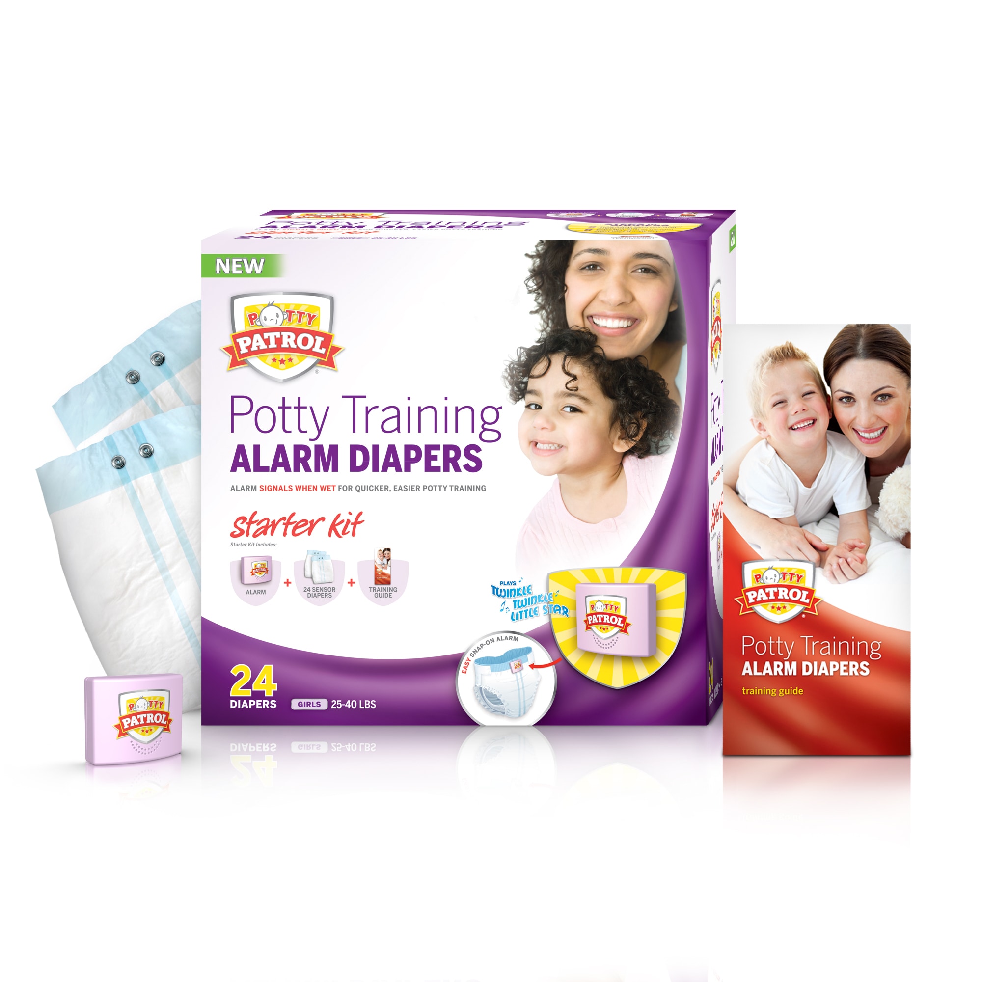 Potty Patrol Girls Alarm Diapers Starter Kit