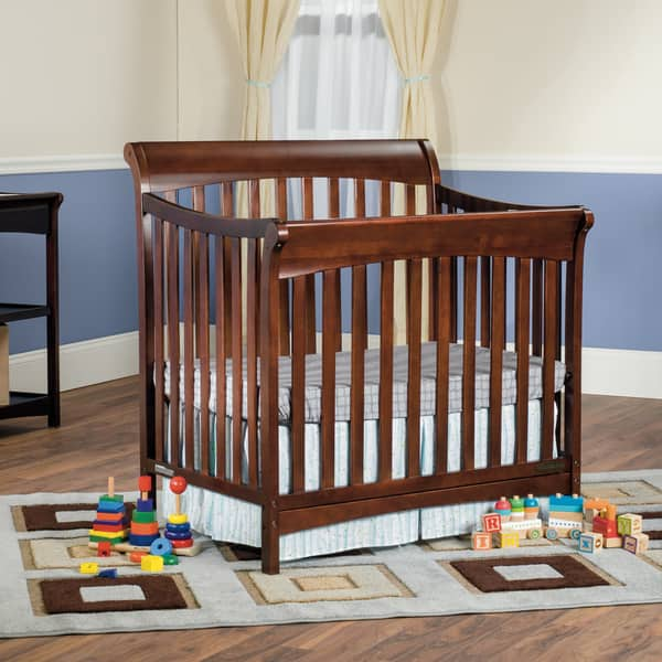 slide 2 of 4, Child Craft Ashton Mini 4-in-1 Convertible Crib in Select Cherry