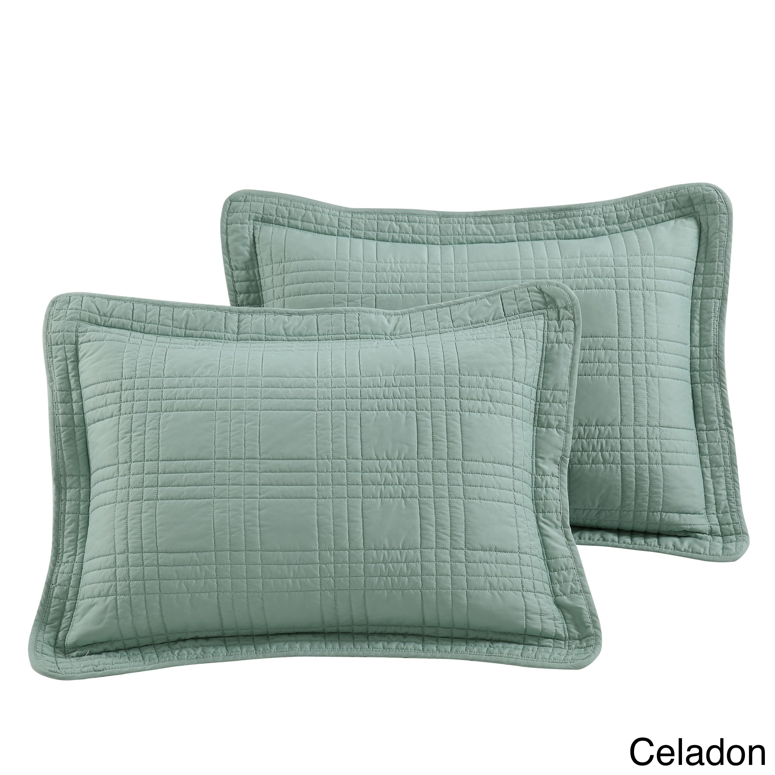 Private Label Camden 3 piece Microfiber Coverlet Green Size Queen