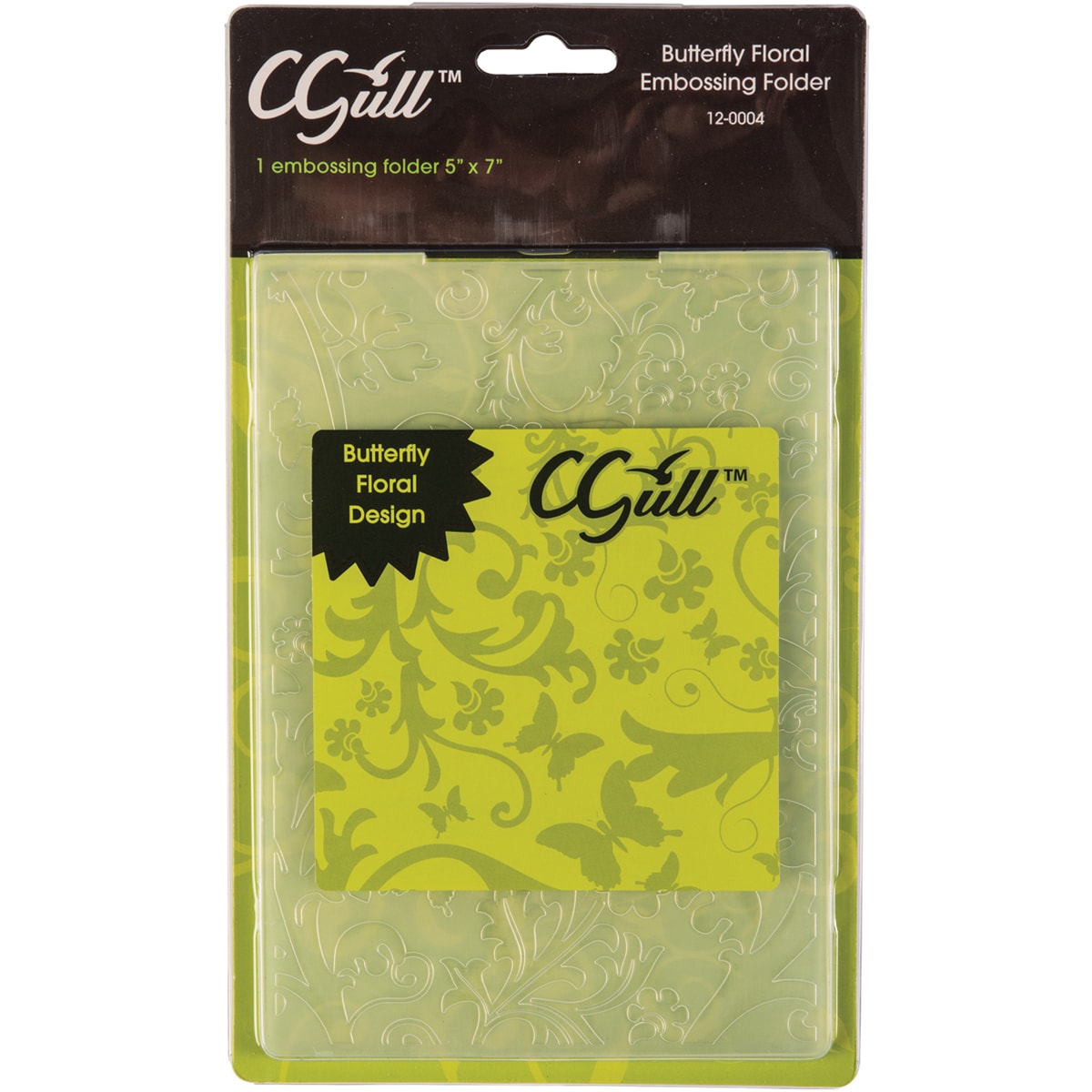 Cgull 12 0004 Butterfly Floral Embossing Folder