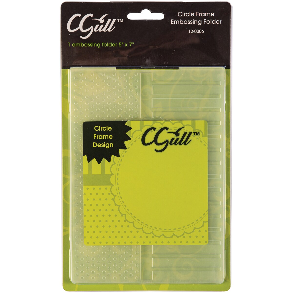 Cgull 12 0006 Circle Frame Embossing Folder