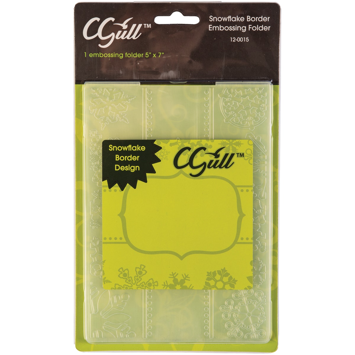 Cgull 12 0015 Snowflake Border Embossing Folder