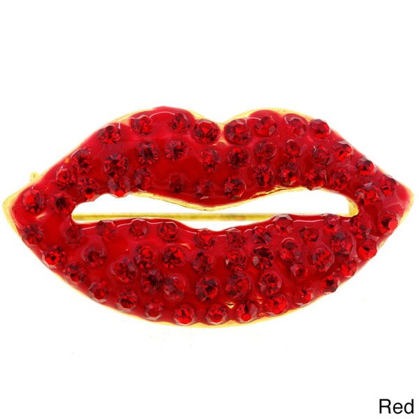 Shop Crystal Lip Pin Brooch - On Sale - Free Shipping On Orders Over ...