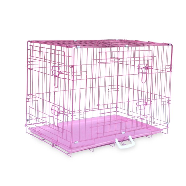 30 inch pink dog crate