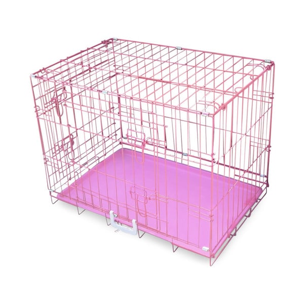 30 inch pink dog crate