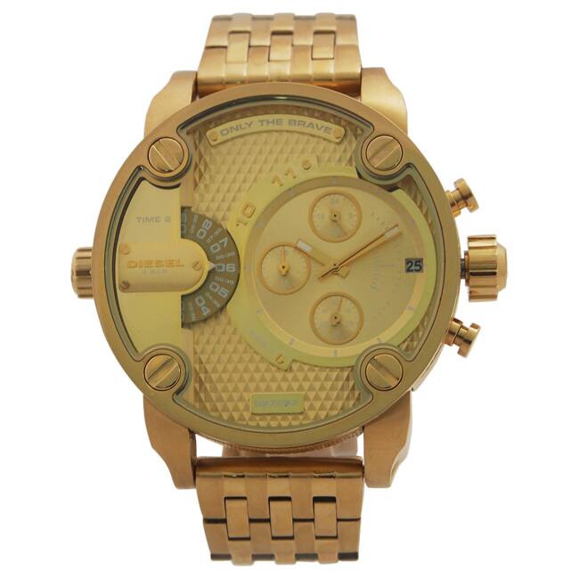 Diesel Men's DZ7287 'Little Daddy' Goldtone Chronograph Bracelet Watch - Yellow