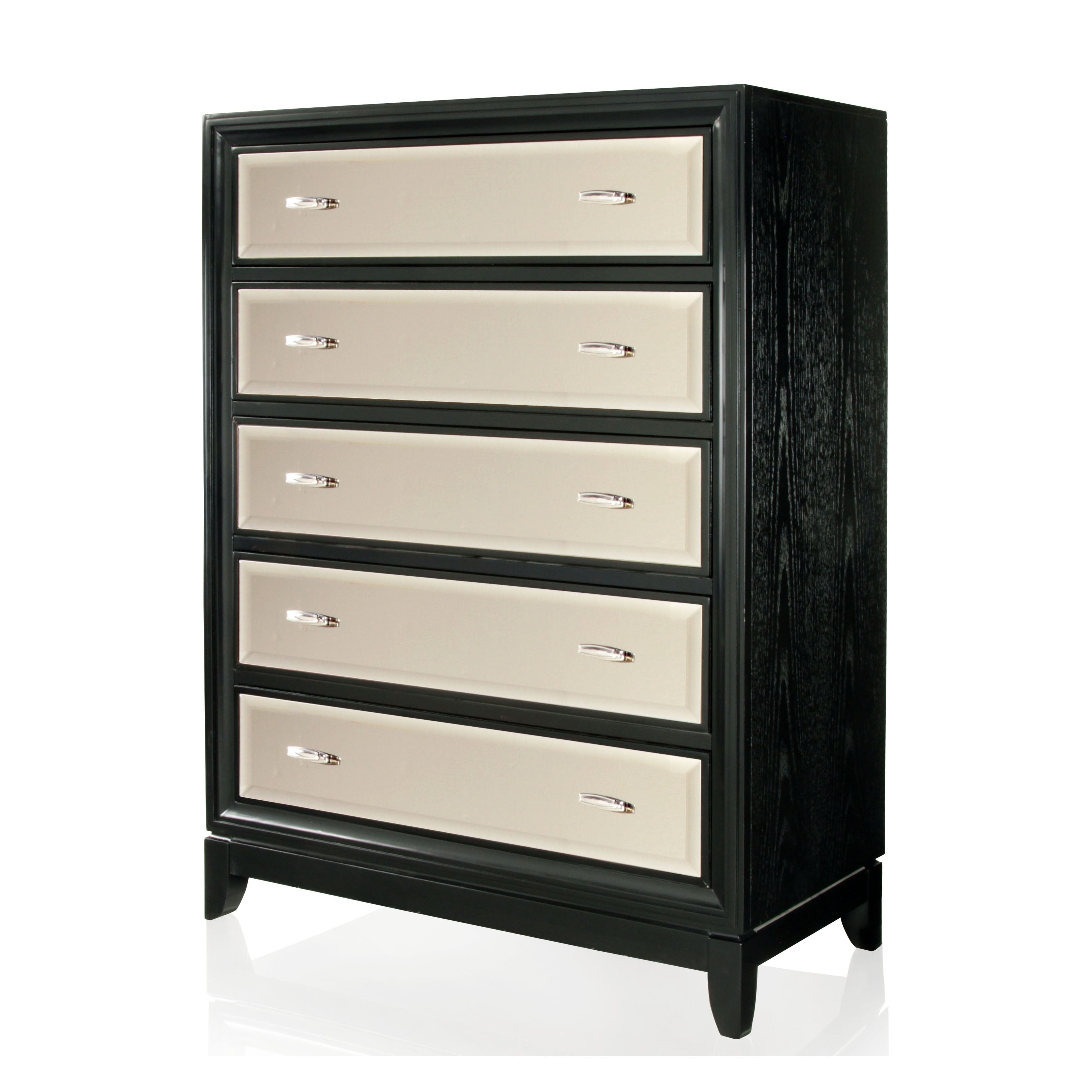 Furniture Of America Goldvida Luxury Gold tinted 5 drawer Chest