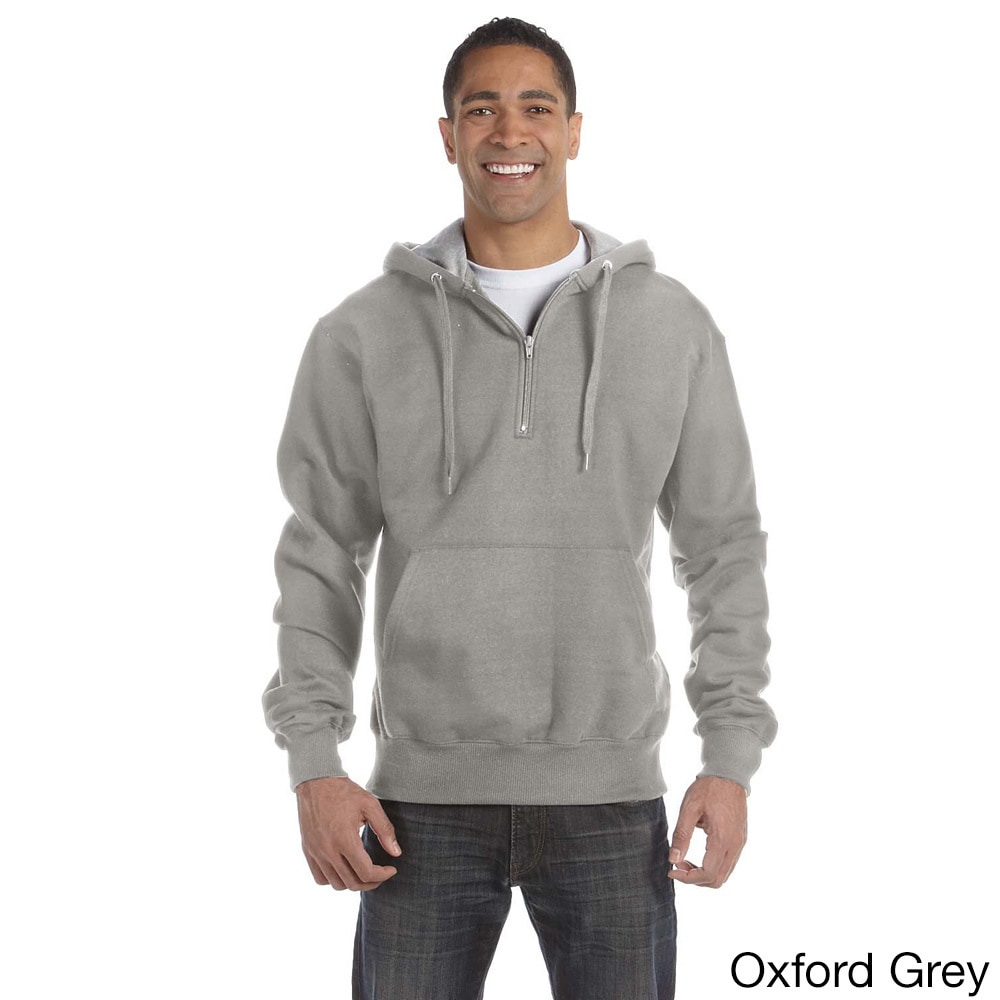 Champion Champion Mens 90/10 Cotton Max Quarter zip Hoodie Grey Size XXL