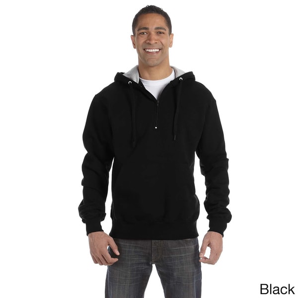 black quarter zip hoodie