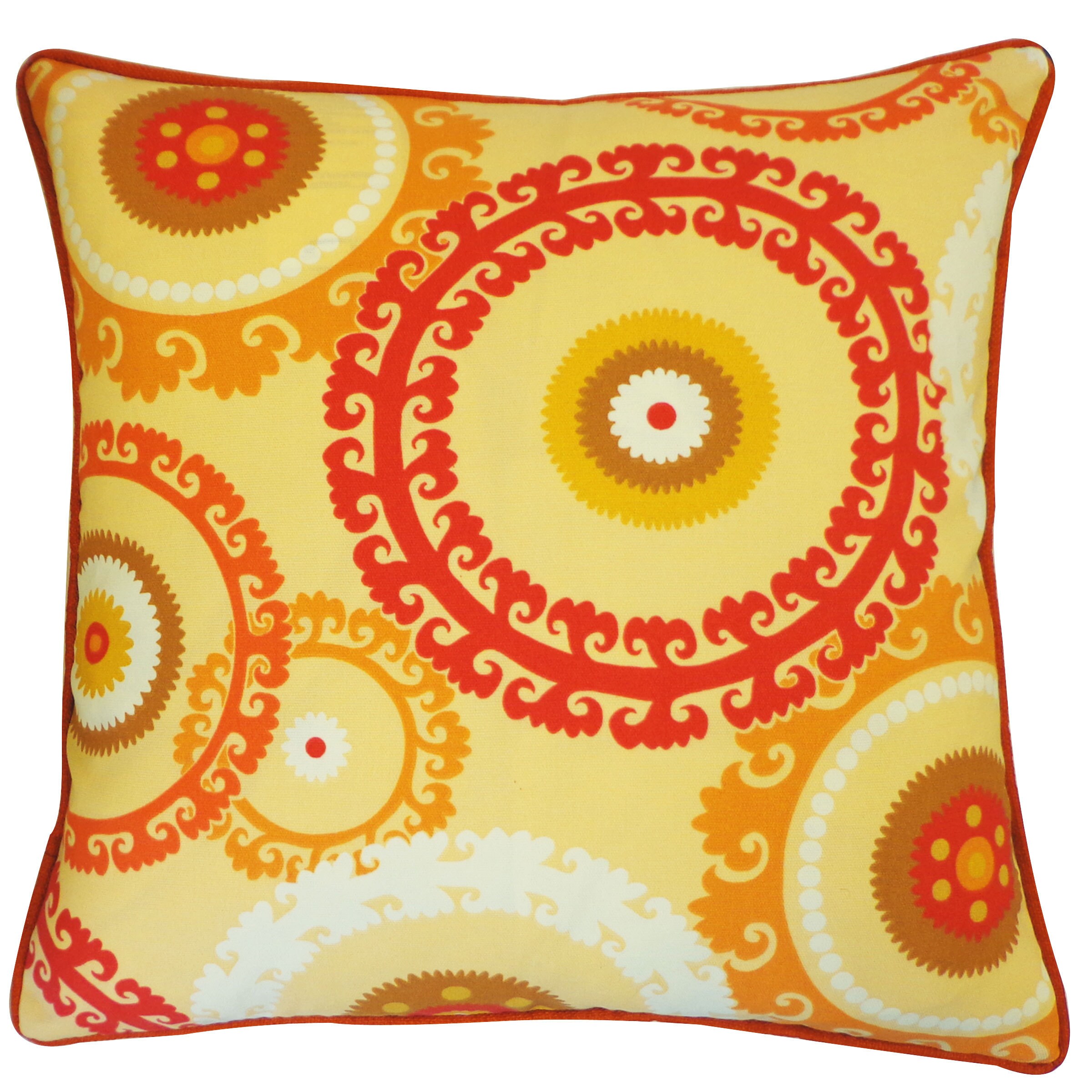 Spiced Orange Mongolian Sheepskin 20x20 Throw Pillow