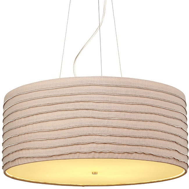 Zip Suspension Fixture With Brown Shade And Opal Glass