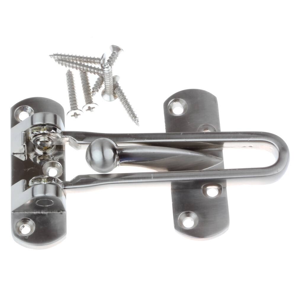 GlideRite 4-inch Satin Nickel Heavy Duty Swing-bar Door Latch Guard (Pack of 2) - Silver