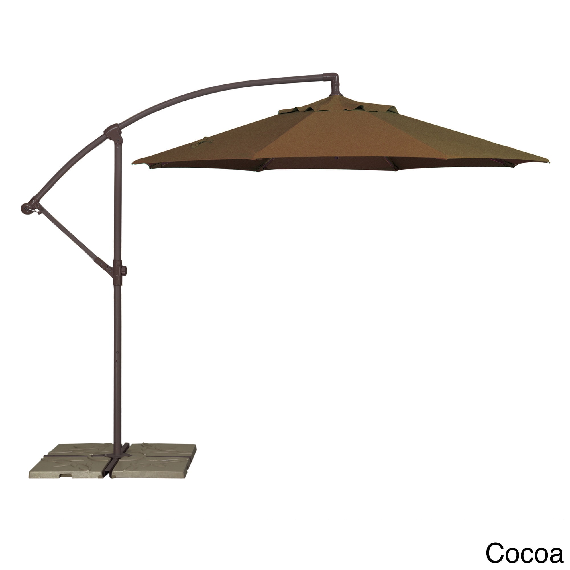 Swim Time Swim Time Mediterranean 9 foot Octagonal Cantilever Sunbrella Acrylic Fabric Umbrella Brown Size 9 foot