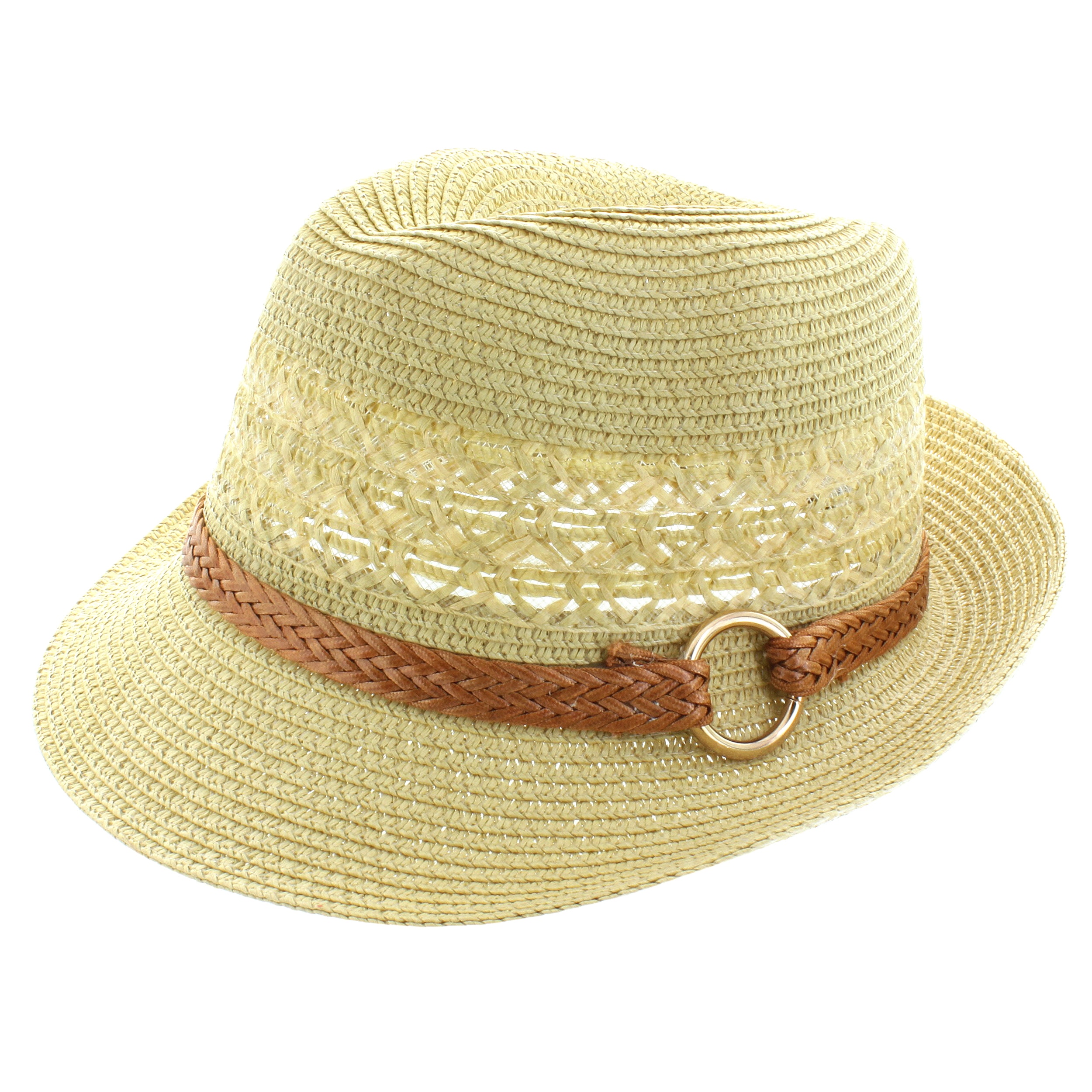 Faddism Faddism Mens Fedora Tan Size One Size Fits Most